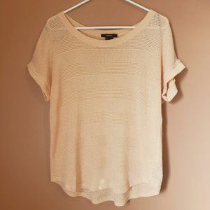 Forever 21 short sleeve semi-sheer sweater - Large